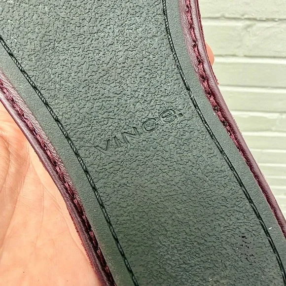 Vince Finola Almond Toe d'Orsay Flats in Burgundy Suede, SZ 8 NWOB - Picture 9 of 10